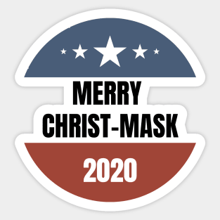 Merry Quarantined Christmask USA Sticker